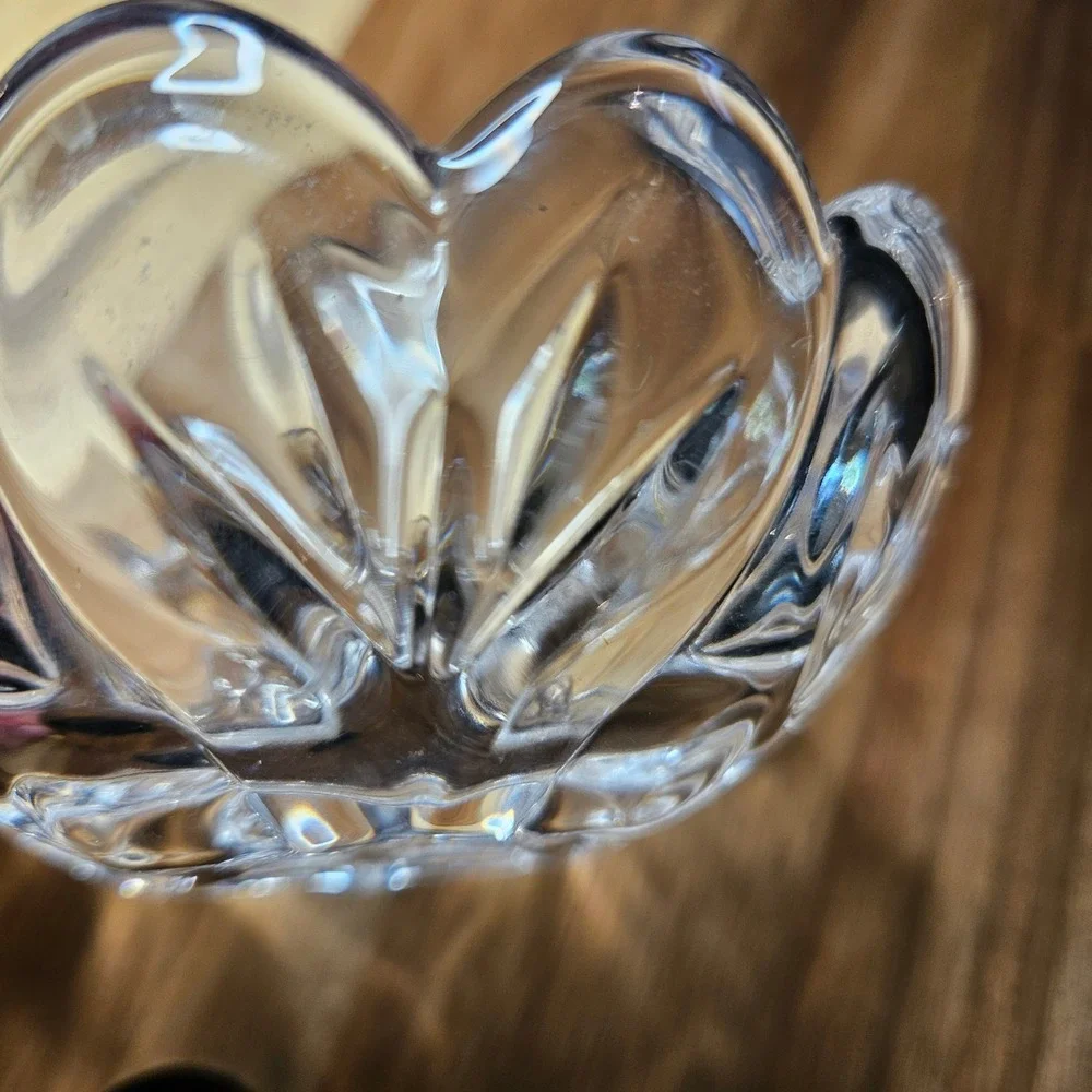 Marquis by Waterford Crystal Scalloped Ring Holder Dish Clear Glass Vanity Decor